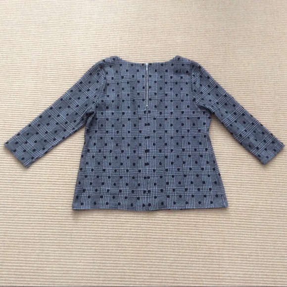 Talbots Black & White Plaid Top w/ Polka Dots - LP - Picture 4 of 11